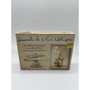 ✨ Pathfinders Leonardo da Vinci Helicopter Aerial Screw Wood Model Kit NIB 2009‎